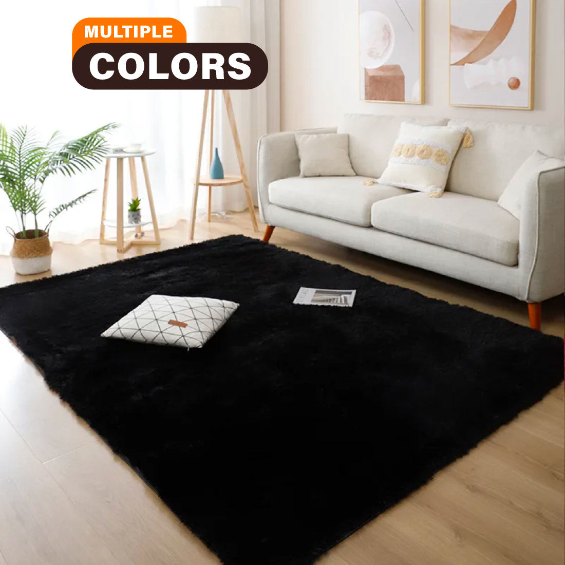 Fluffy Non-Slip Carpet – Modern Bedroom & Living Room Rug for Home Décor - Loovy #