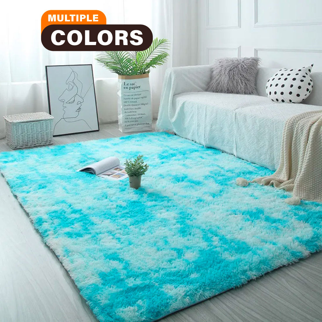 Fluffy Non-Slip Carpet – Modern Bedroom & Living Room Rug for Home Décor - Loovy #