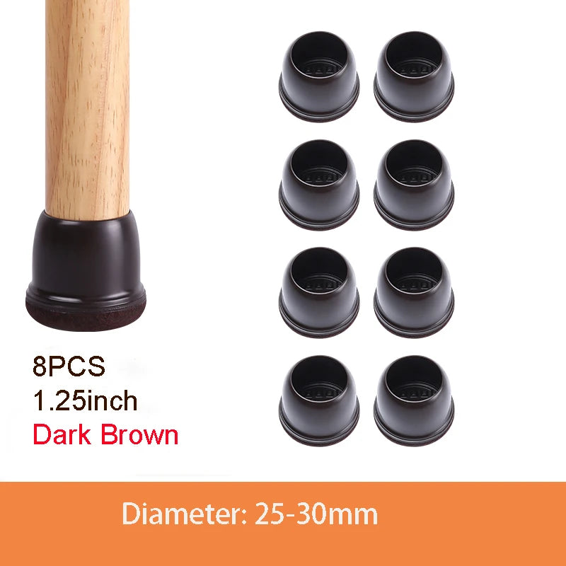 Chair Leg Caps - Thick Silicone & Felt Floor Protectors - Loovy