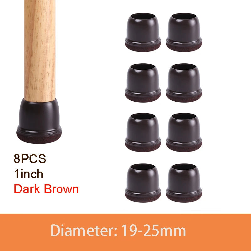 Chair Leg Caps - Thick Silicone & Felt Floor Protectors - Loovy #