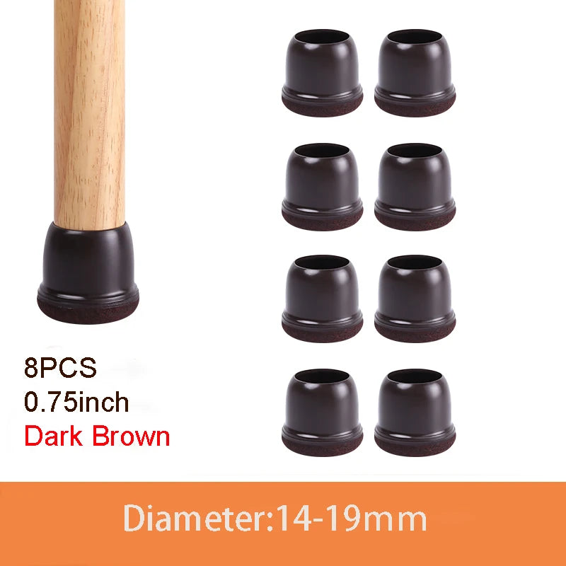 Chair Leg Caps - Thick Silicone & Felt Floor Protectors - Loovy