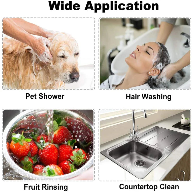 3-Way Faucet Diverter with Shower Head - Multi-Function for Salon & Home - Loovy #