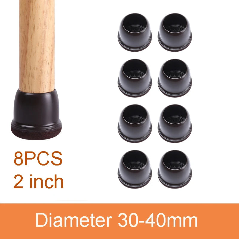 Chair Leg Caps - Thick Silicone & Felt Floor Protectors - Loovy