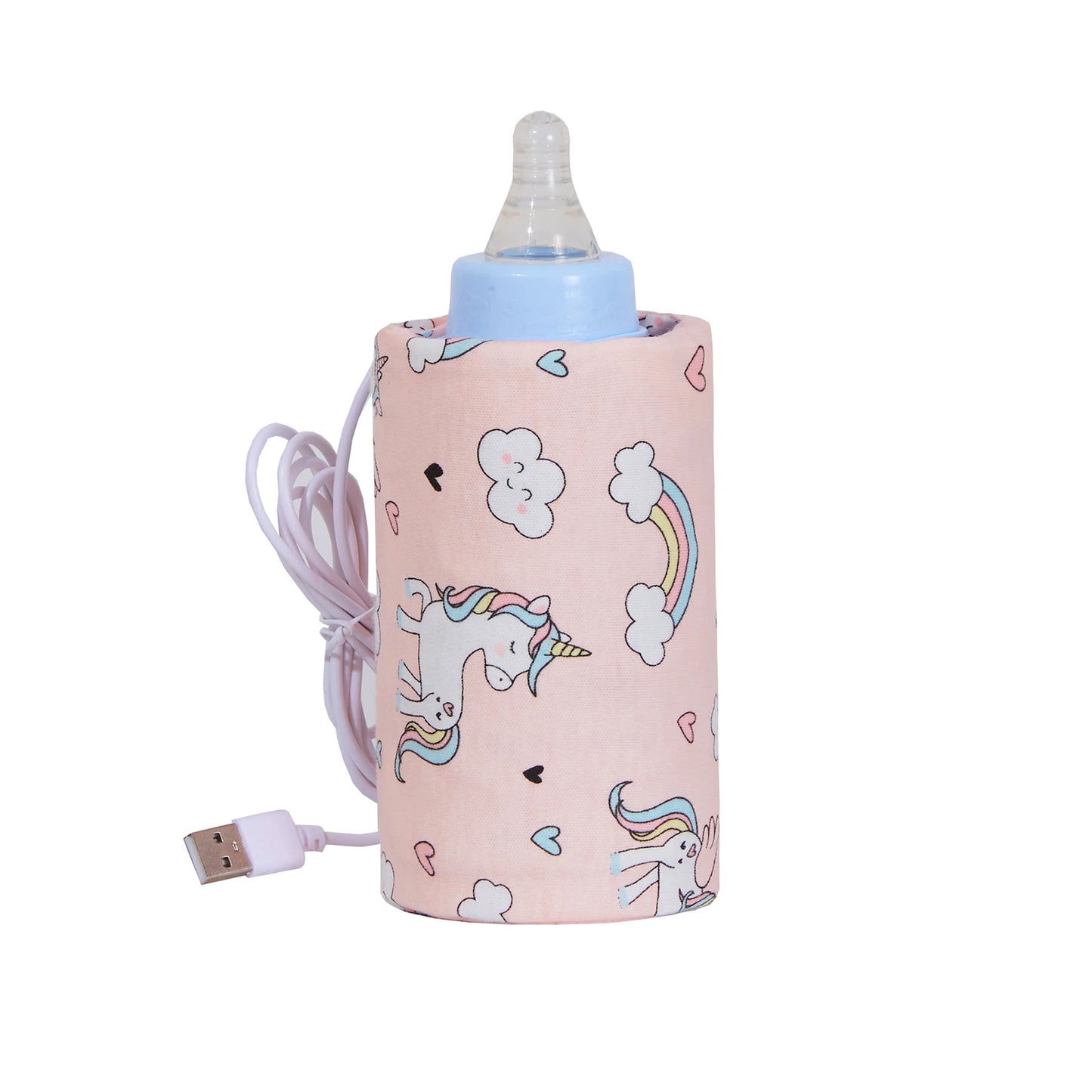USB Milk & Water Warmer Bag – Portable Baby Bottle Heater for Travel, Stroller, and Nursing | Insulated Cartoon Design, 180ml Capacity - Loovy #