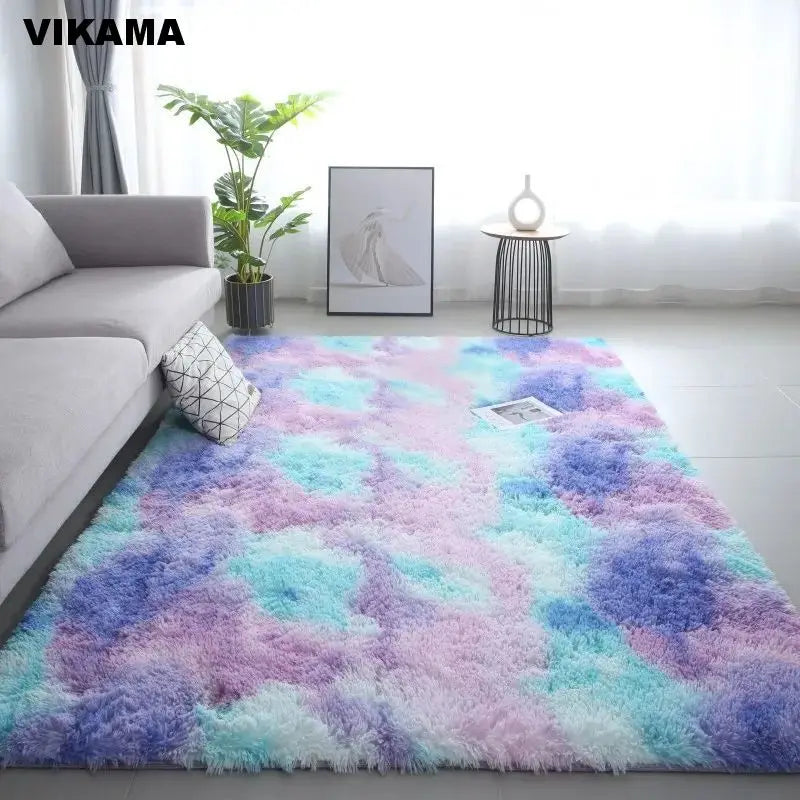 Modern Minimalist Luxury Living Room Carpet - Silk Wool Non-Slip Rug - Loovy #