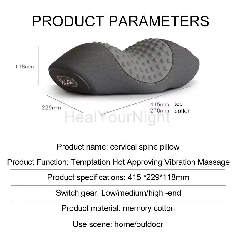 Electric Waist Support Massage Pillow – Pain Relief and Sleep Comfort - Loovy #
