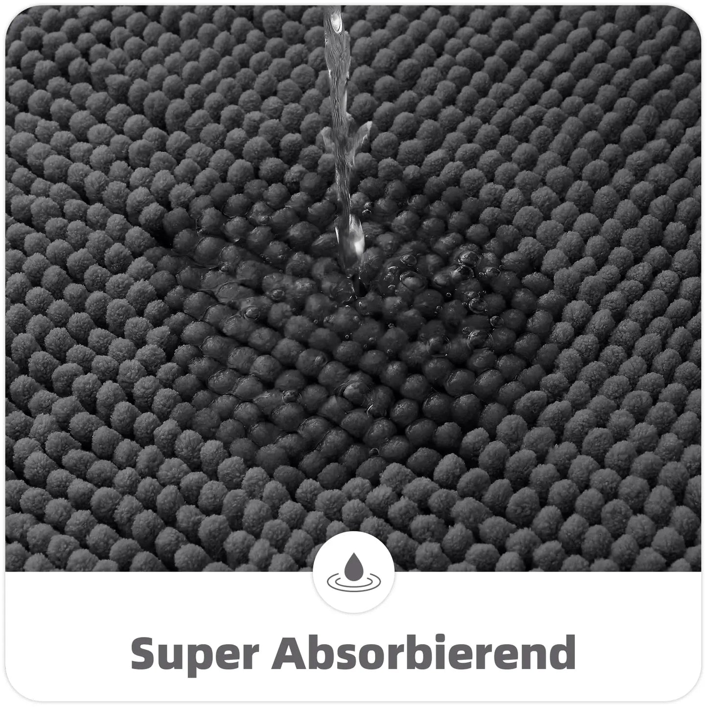 Chenille Bathroom Rug – Soft, Absorbent, and Non-Slip Bath Mat - Loovy #