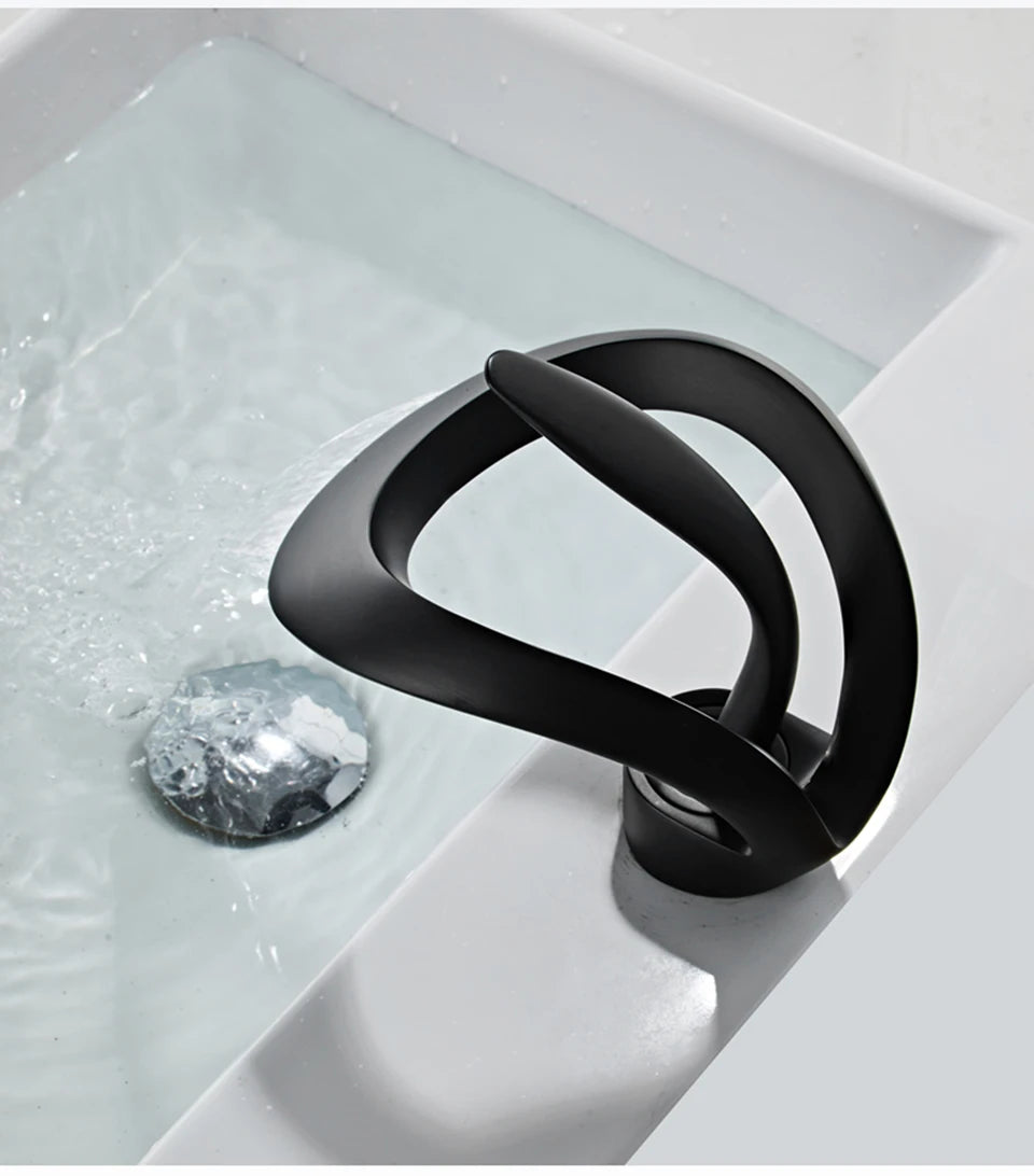 Creative Matte Golden Bathroom Basin Faucet – Modern Elegance for Your Sink - Loovy #