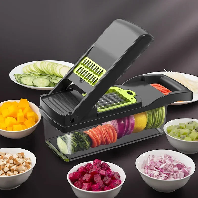 14/16-in-1 Multifunctional Vegetable Chopper - Slice, Dice, Shred with Ease - Loovy #