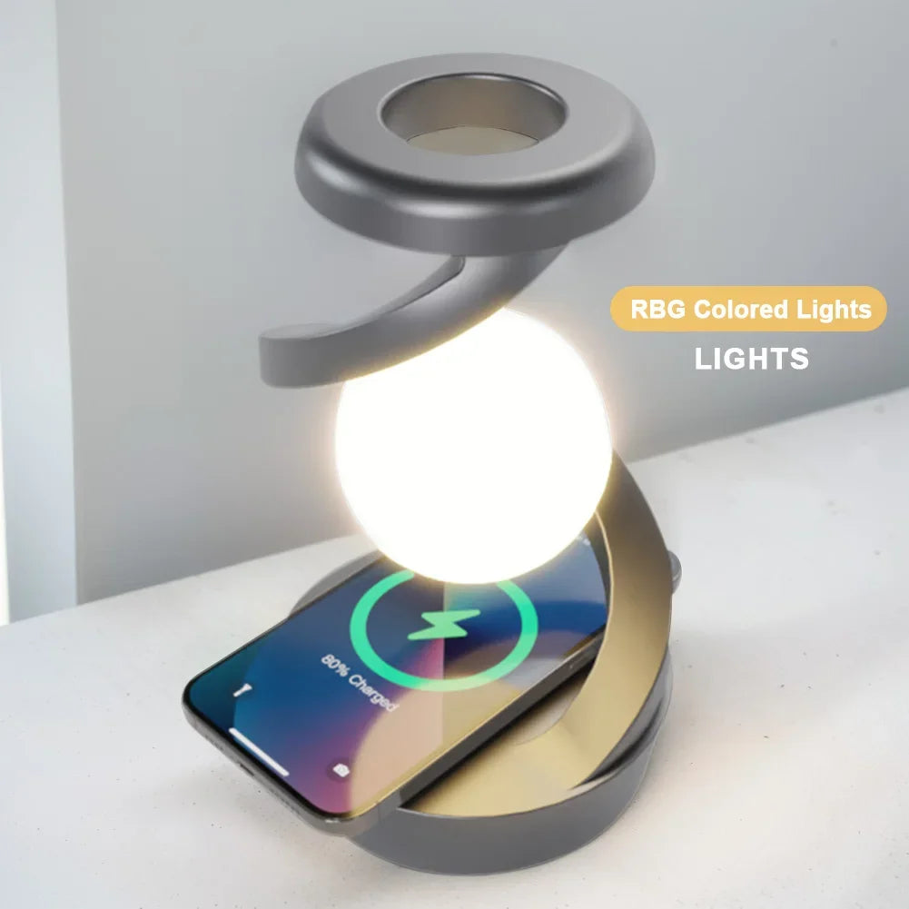 3D Levitating Ball Lamp with Wireless Phone Charger - Loovy #