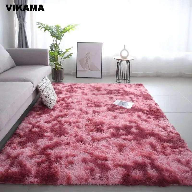 Modern Minimalist Luxury Living Room Carpet - Silk Wool Non-Slip Rug - Loovy #
