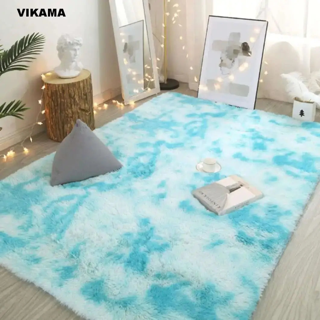 Modern Minimalist Luxury Living Room Carpet - Silk Wool Non-Slip Rug - Loovy #