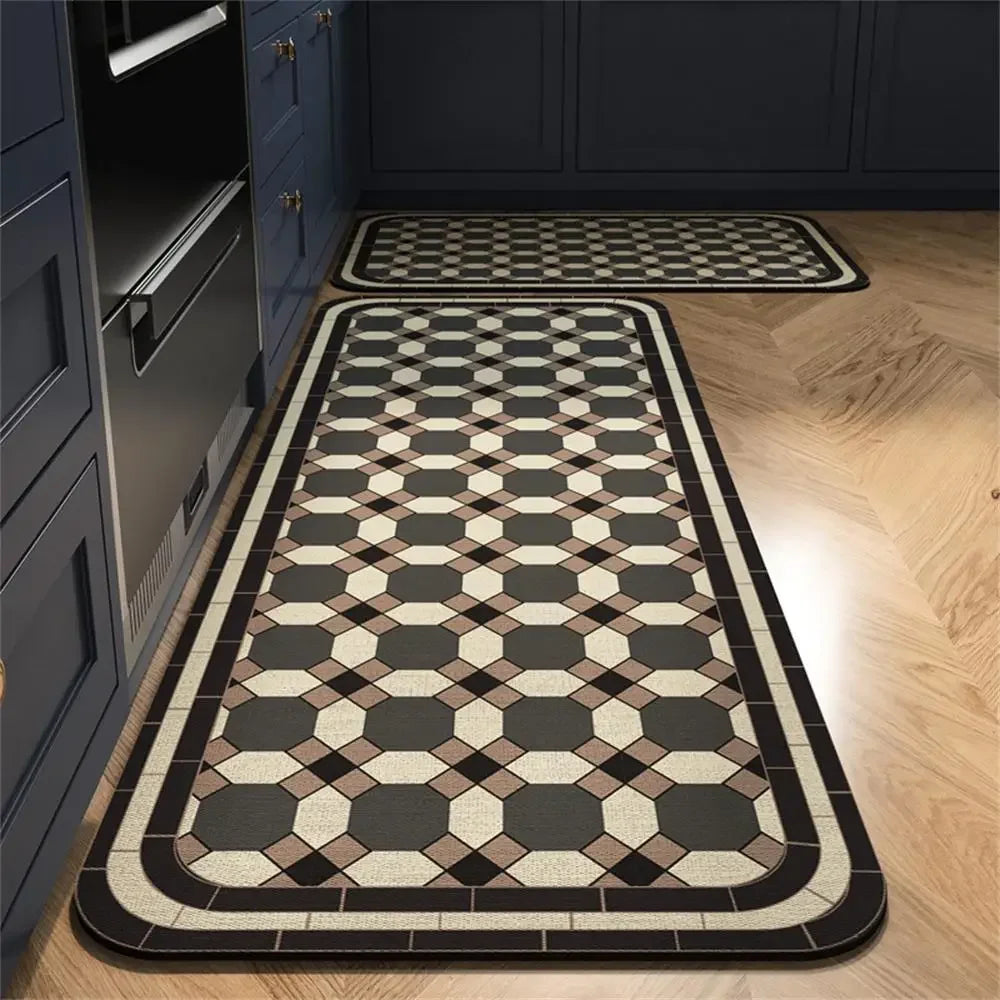 Non-Slip Crystal Velvet Kitchen Mat for Home, Living Room, and Bedroom, Carpet - Loovy #