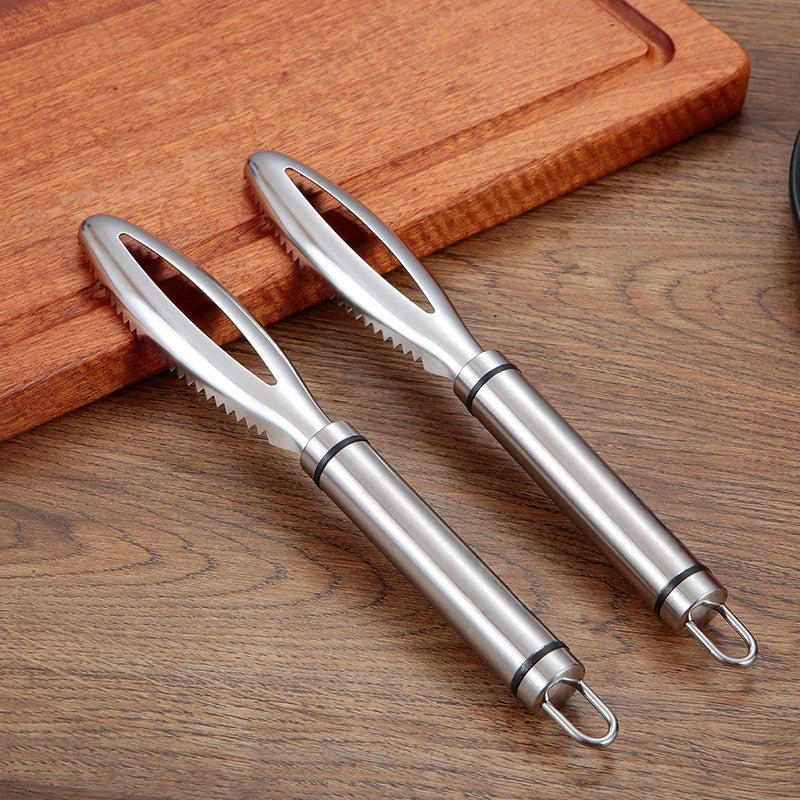 Stainless Steel Fish Scale Remover - Scraper & Tweezers for Easy Fish Cleaning - Loovy #