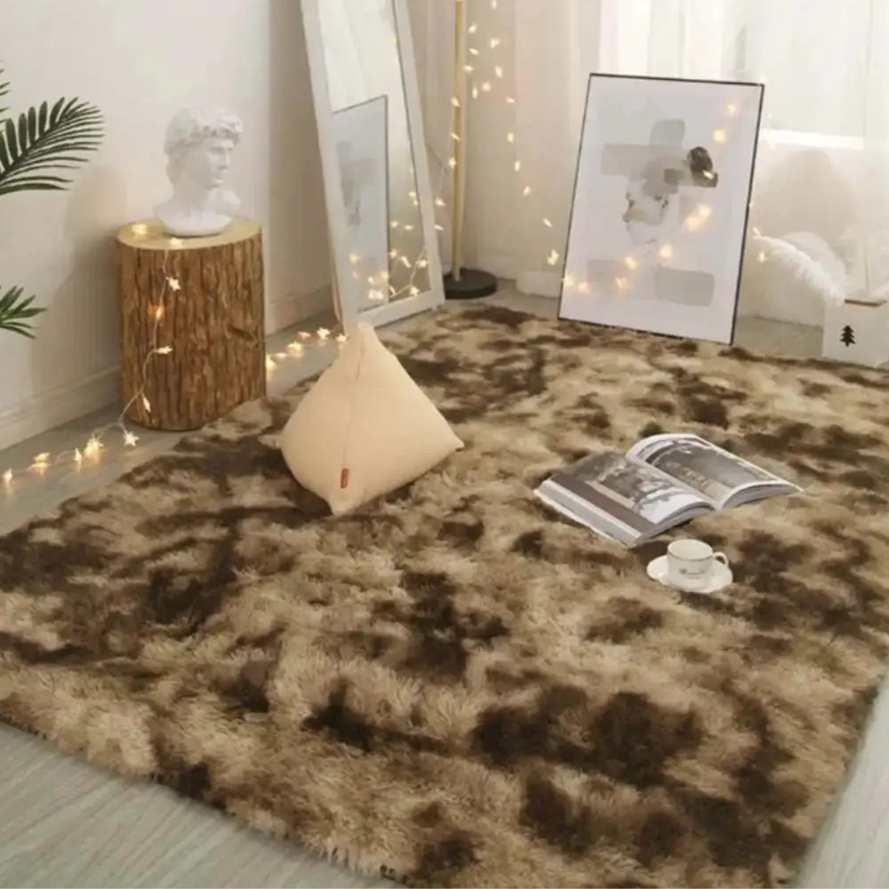 Modern Minimalist Luxury Living Room Carpet - Silk Wool Non-Slip Rug - Loovy #