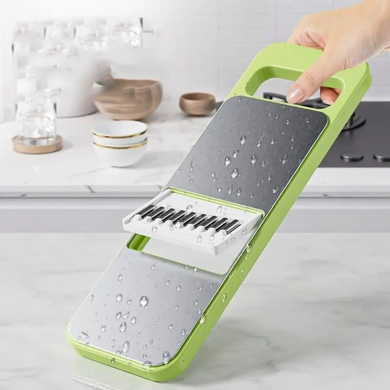 Multifunctional Vegetable Slicer with Basket - Cutter, Shredder & Grater - Loovy #