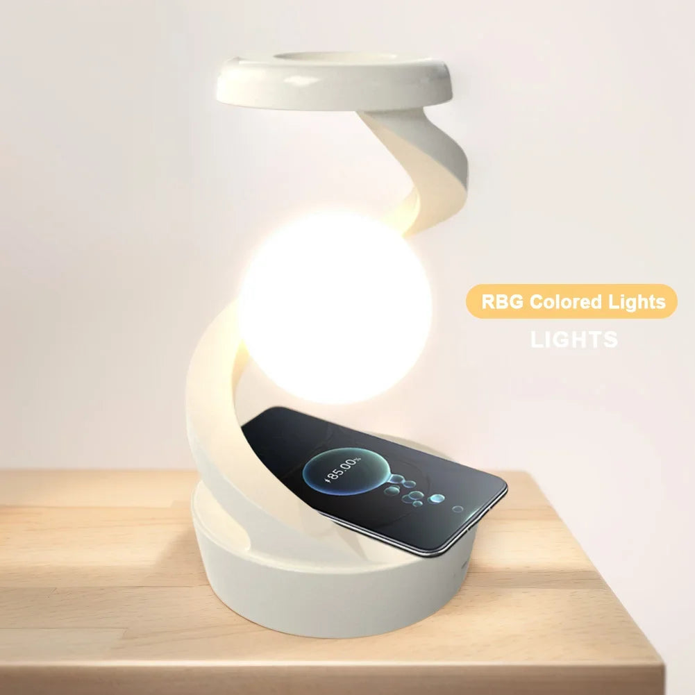 3D Levitating Ball Lamp with Wireless Phone Charger - Loovy #