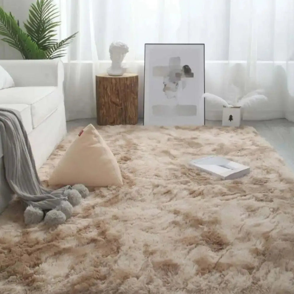 Modern Minimalist Luxury Living Room Carpet - Silk Wool Non-Slip Rug - Loovy #