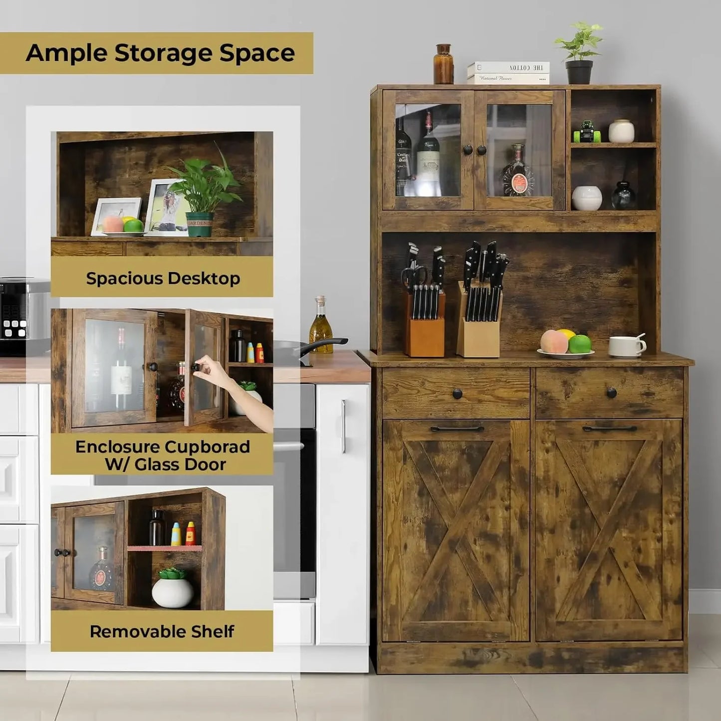 Dual Tilt-Out Trash Cabinet - Kitchen Storage with Modern Design - Loovy #