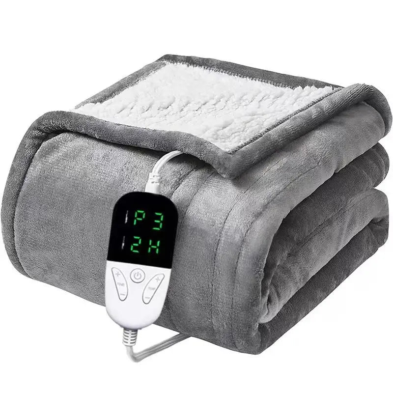 50x60 Inch Electric Heated Blanket – Soft Cashmere Throw with 6 Heating Levels & 4-Hour Auto-Off - Loovy #