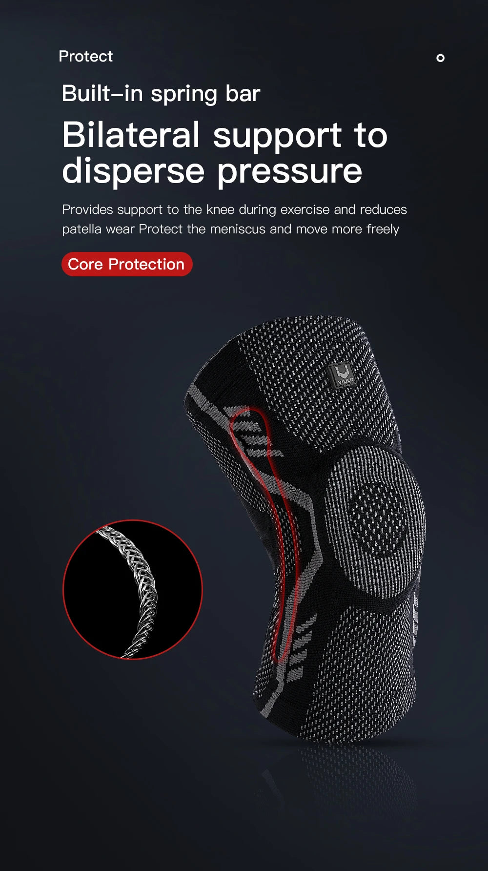 Professional Knee Support Brace for Seniors & Athletes - Compression Patella Sleeve with Shock-Absorbing Silicone | Arthritis & Sports Injury Relief