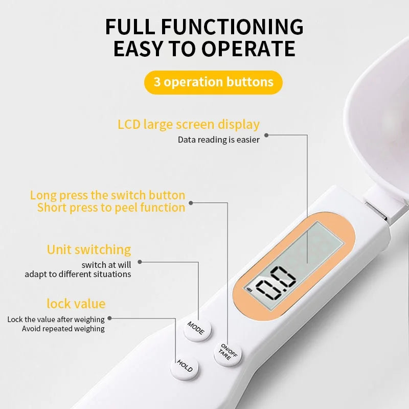 High Precision Digital Spoon Scale - 500g/0.1g for Baking, Coffee & More - Loovy #