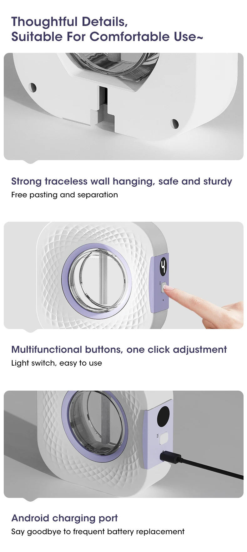 60㎡ Oil Aromatherapy Diffuser – Wall-Mounted & Desktop Air Purifying Machine with Colorful Night Light - Loovy #
