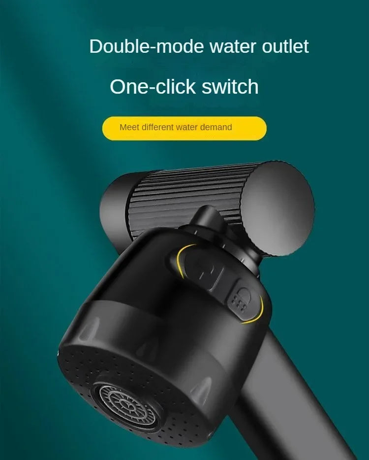 Mechanical Arm Universal Faucet – Deck-Mounted Basin Faucet with Two-Speed Control for Bathroom & Kitchen - Loovy #