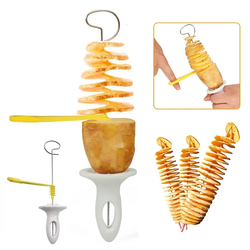 Whirlwind Potato Spiral Cutter - Creates Perfect Spiral Potato Slices - Loovy #