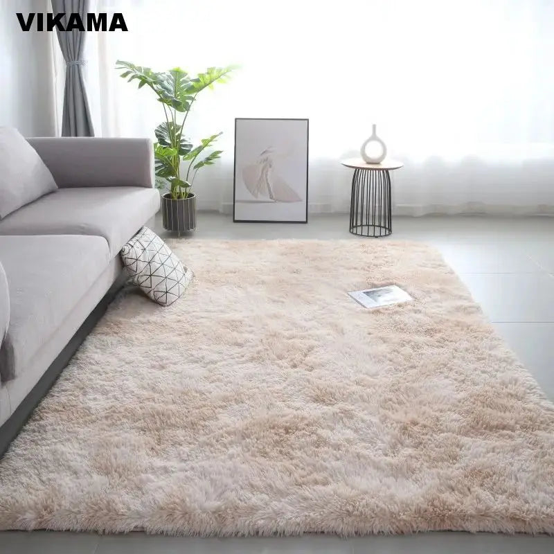 Modern Minimalist Luxury Living Room Carpet - Silk Wool Non-Slip Rug - Loovy #