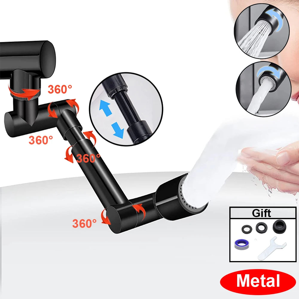 1440° Rotating Faucet Extender - 2 Spray Modes for Kitchen & Bathroom - Loovy #