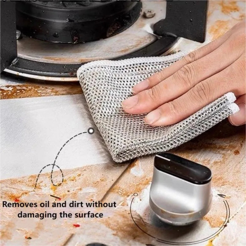 Magic Steel Wire Cleaning Cloth – Efficient and Eco-Friendly Kitchen Helper - Loovy #