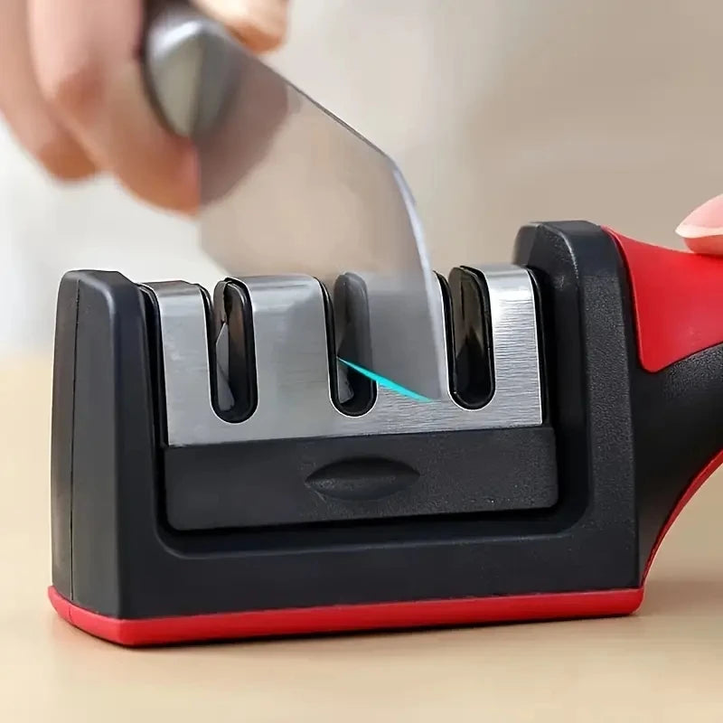 3-Stage Knife Sharpener - Quickly Sharpen Kitchen Knives with Ease - Loovy #