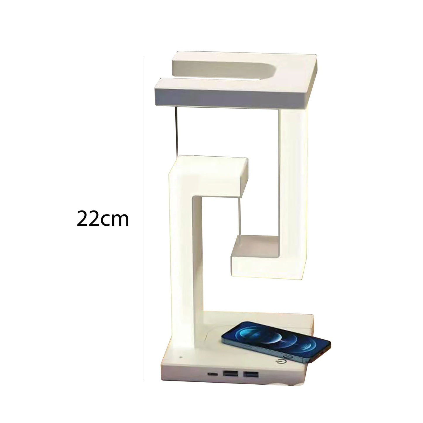 LED Suspended Anti-Gravity Night Light with 10W Wireless Charger - Loovy #
