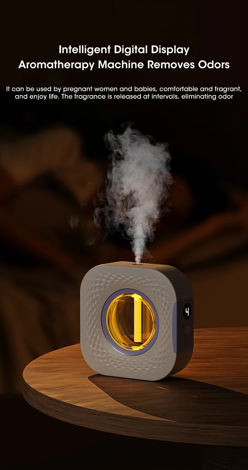 60㎡ Oil Aromatherapy Diffuser – Wall-Mounted & Desktop Air Purifying Machine with Colorful Night Light - Loovy #