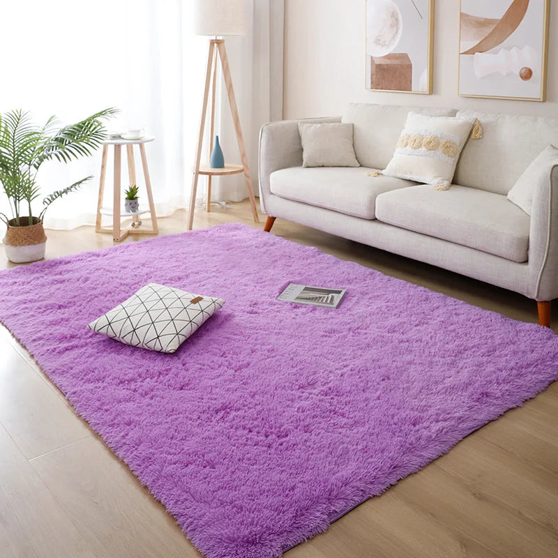 Fluffy Non-Slip Carpet – Modern Bedroom & Living Room Rug for Home Décor - Loovy #