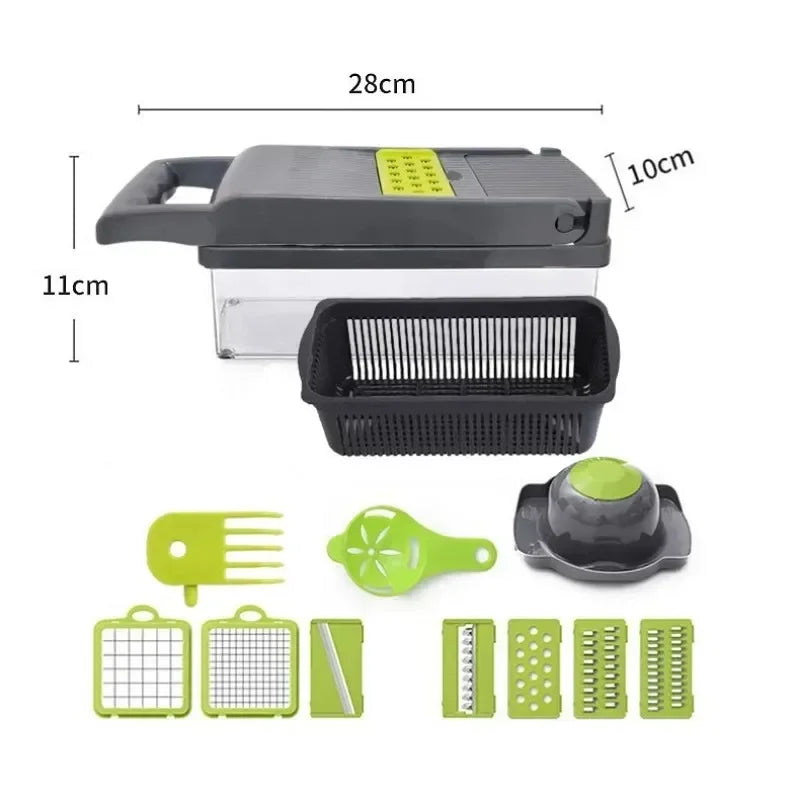 14/16-in-1 Multifunctional Vegetable Chopper - Slice, Dice, Shred with Ease - Loovy #