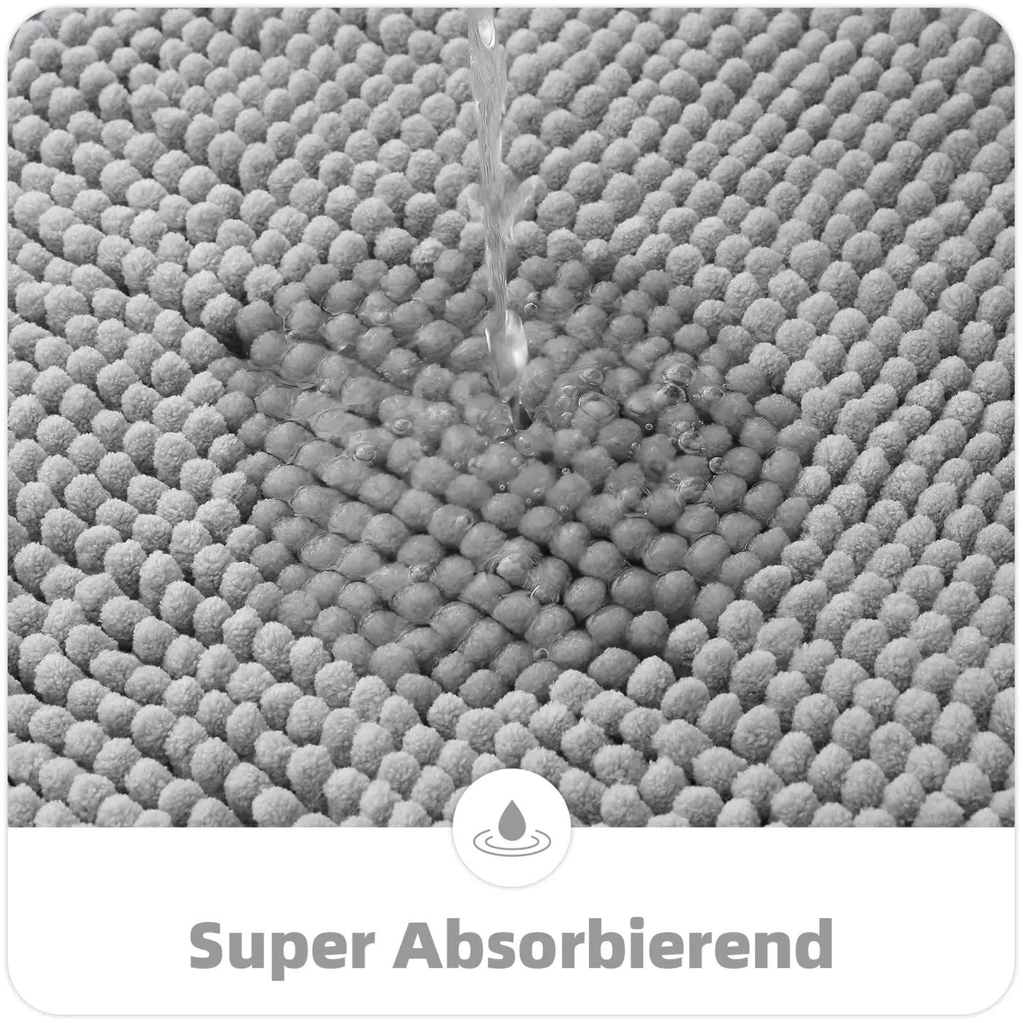 Chenille Bathroom Rug – Soft, Absorbent, and Non-Slip Bath Mat - Loovy #