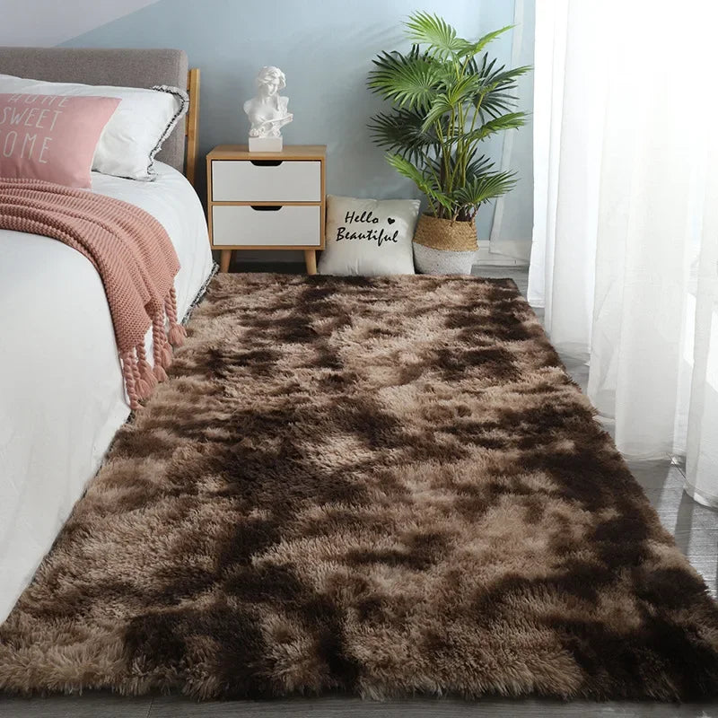 Modern Minimalist Rectangle Plush Carpet for Bedroom and Living Room - Loovy #
