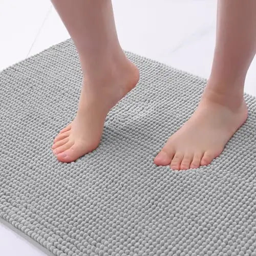 Chenille Bathroom Rug – Soft, Absorbent, and Non-Slip Bath Mat - Loovy #