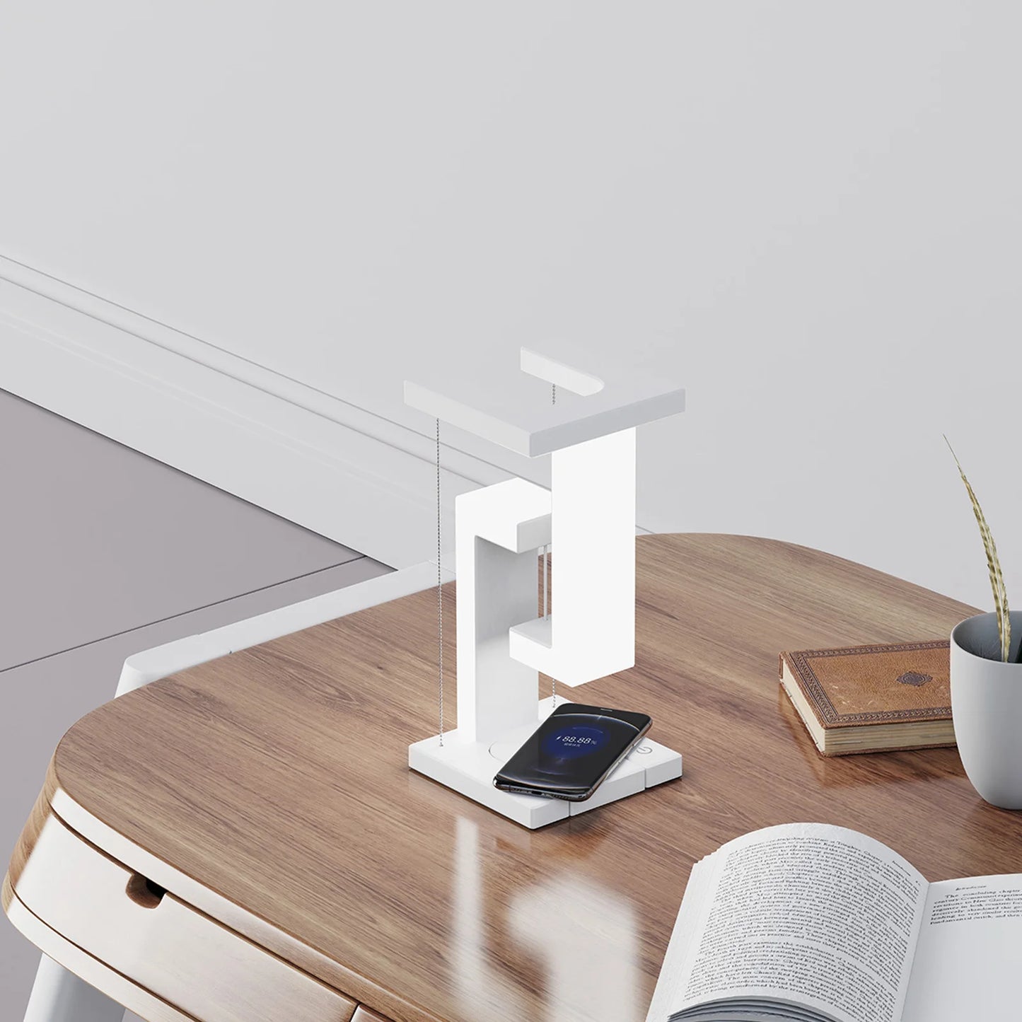 LED Suspended Anti-Gravity Night Light with 10W Wireless Charger - Loovy #