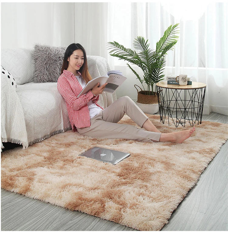 Fluffy Non-Slip Carpet – Modern Bedroom & Living Room Rug for Home Décor - Loovy #
