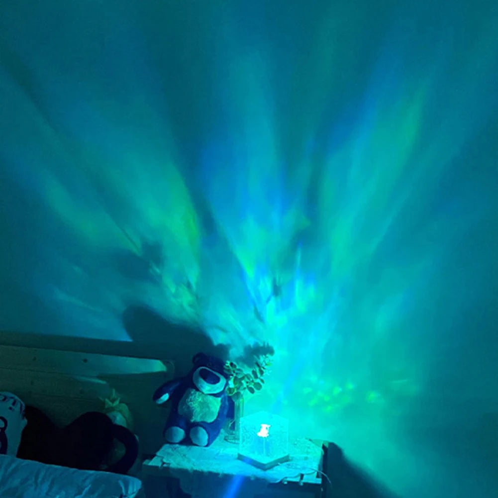 Dynamic Water Ripple Night Light – Elegant LED Crystal Cube with Remote Control - Loovy #