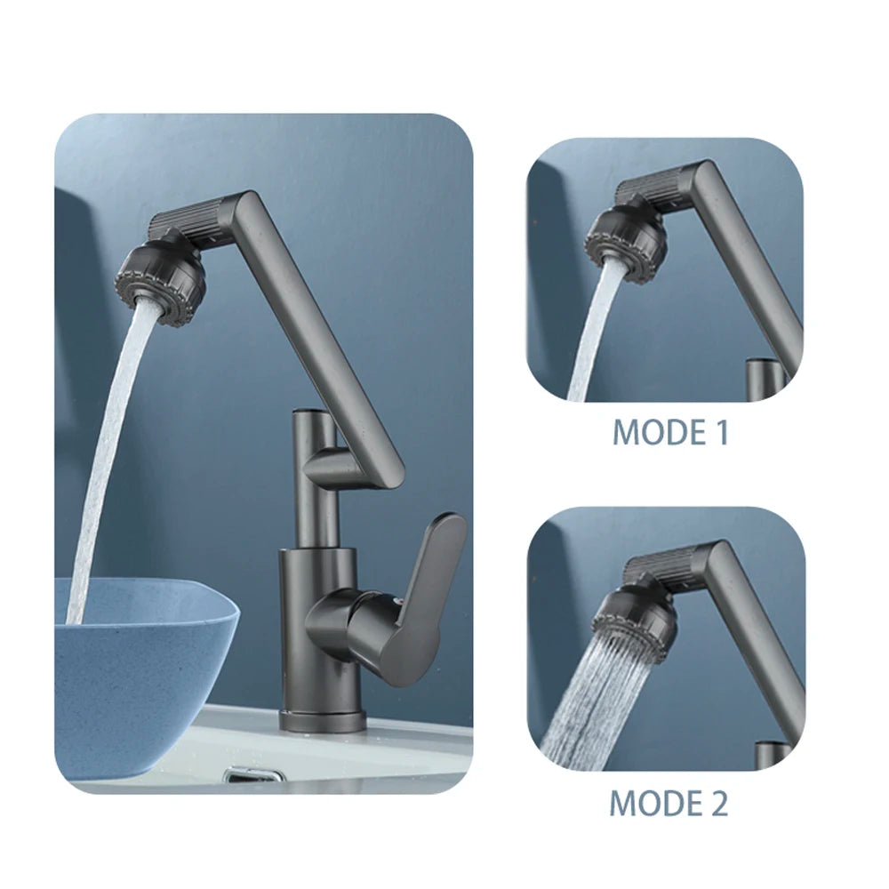 Digital Display LED Basin Faucet – 360° Swivel, Hot and Cold Water Mixer - Loovy #