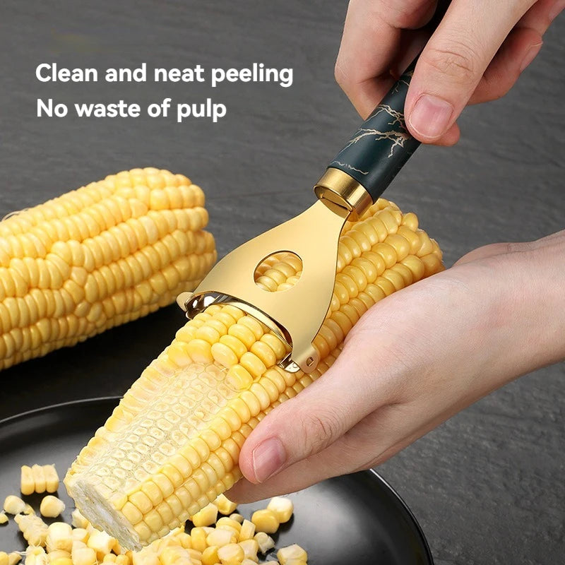 Stainless Steel Corn Kernel Remover - Fast & Easy Corn Shucking - Loovy #