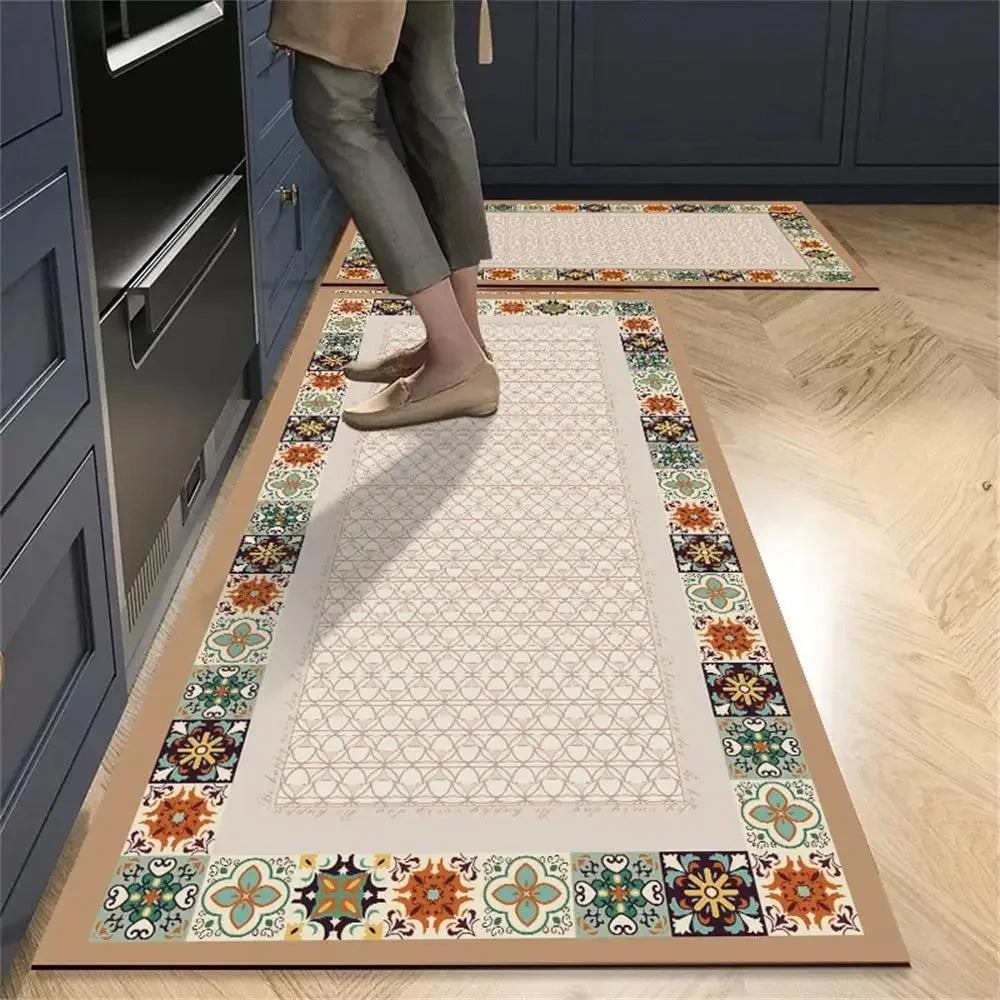Non-Slip Crystal Velvet Kitchen Mat for Home, Living Room, and Bedroom, Carpet - Loovy #