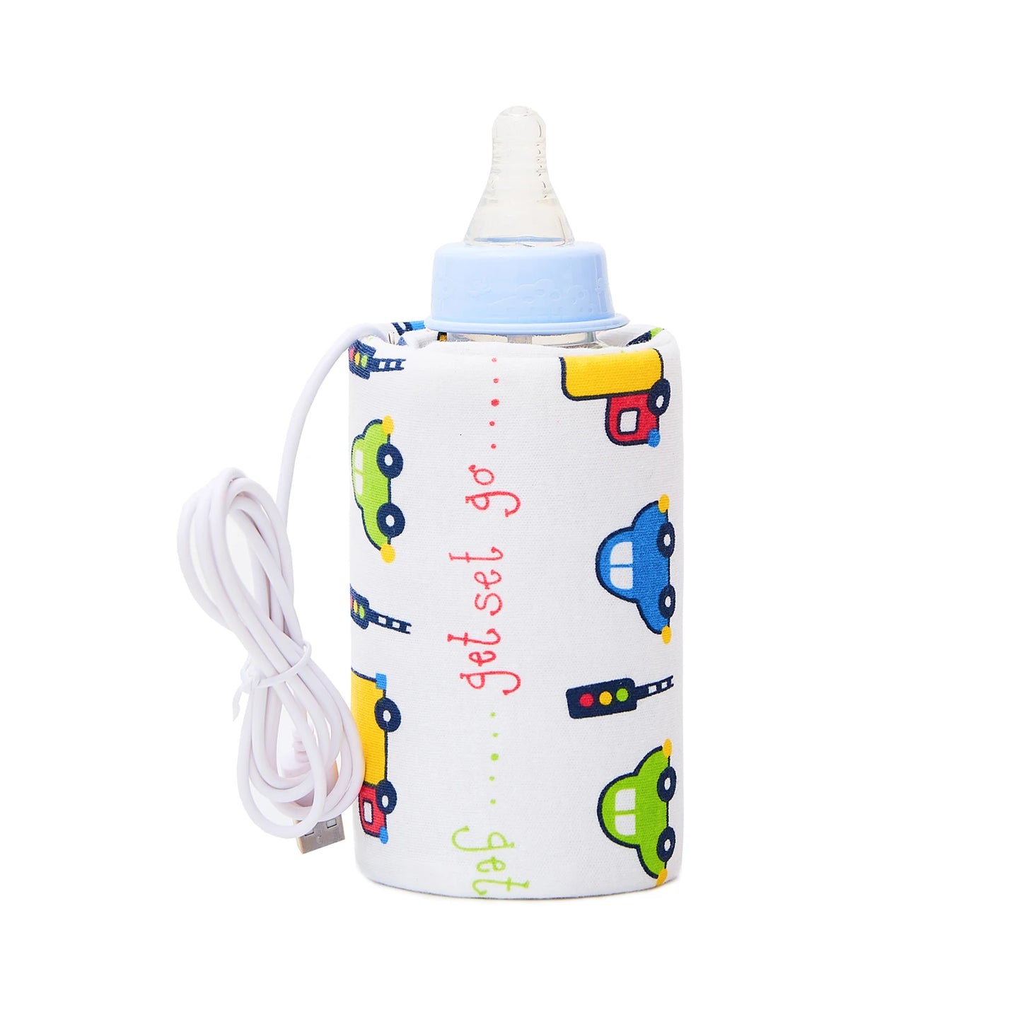 USB Milk & Water Warmer Bag – Portable Baby Bottle Heater for Travel, Stroller, and Nursing | Insulated Cartoon Design, 180ml Capacity - Loovy #