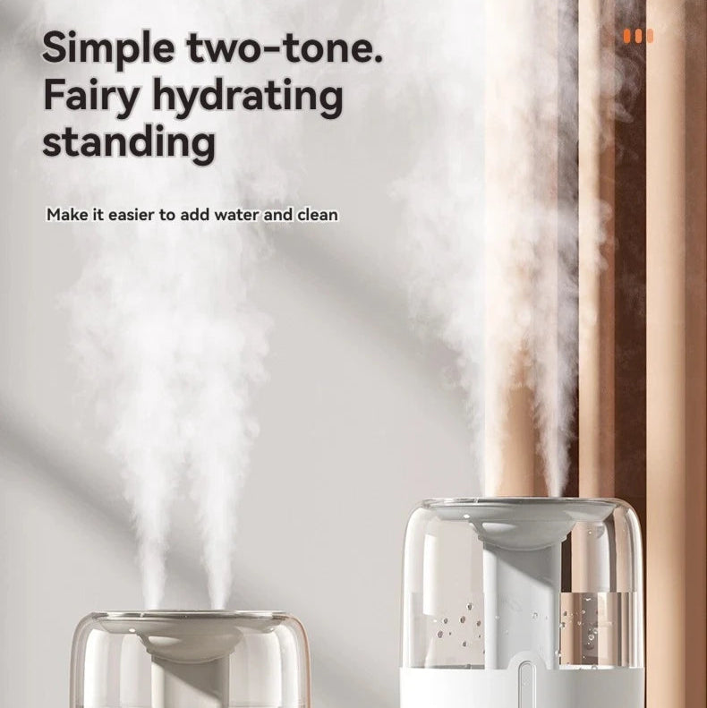USB-Powered 6.8L Quiet Dual Spray Humidifier with Night Light - Loovy #