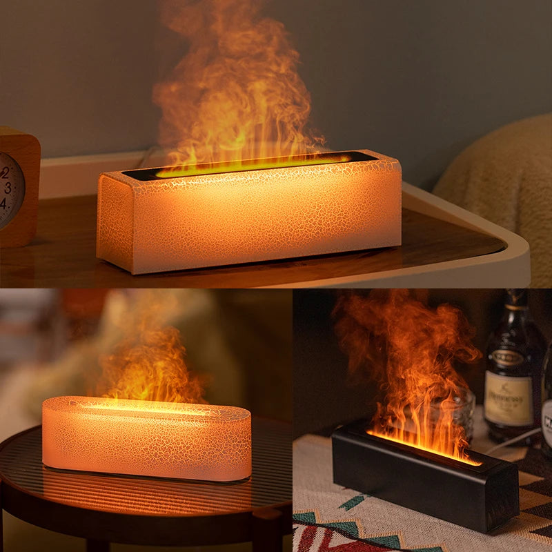 RGB Flame Aroma Diffuser – Ultrasonic Air Humidifier with LED Flame Effect - Loovy #