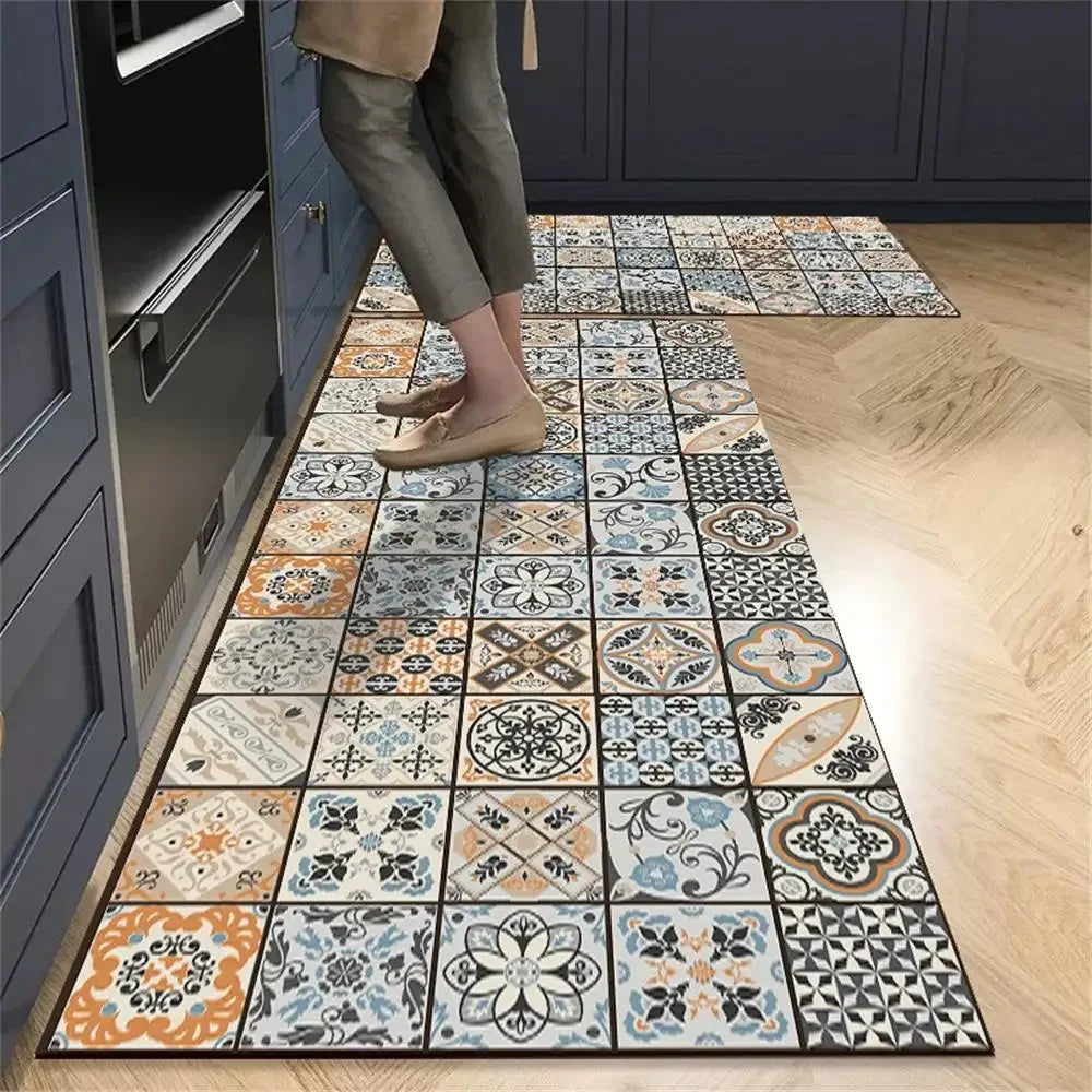 Non-Slip Crystal Velvet Kitchen Mat for Home, Living Room, and Bedroom, Carpet - Loovy #